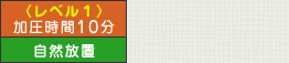 〈レベル1〉加圧時間10分、自然放置