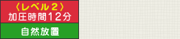 〈レベル2〉加圧時間12分、自然放置