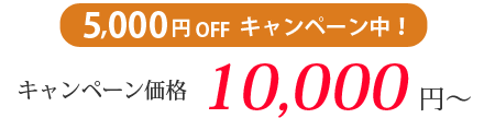 キャンペーン適用価格10,000円〜