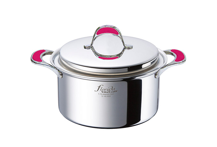 【OUTLET SALE】フロリダ 両手ナベ 4.0L ピンク