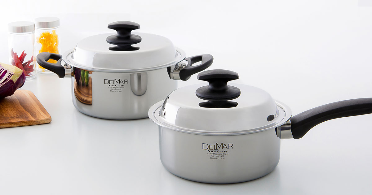 【中古品】ビタクラフト デルマー 両手なべ3.8ℓ No.5540 ステンレス 中古品】ビタクラフト デルマー 両手なべ3.8ℓ No.5540