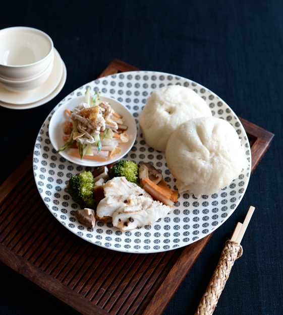 鯛の広東風豆鼓蒸しのセット