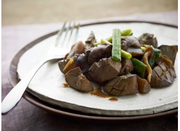 おねぎたっぷり鶏レバーとこんにゃくのみそ炒め煮